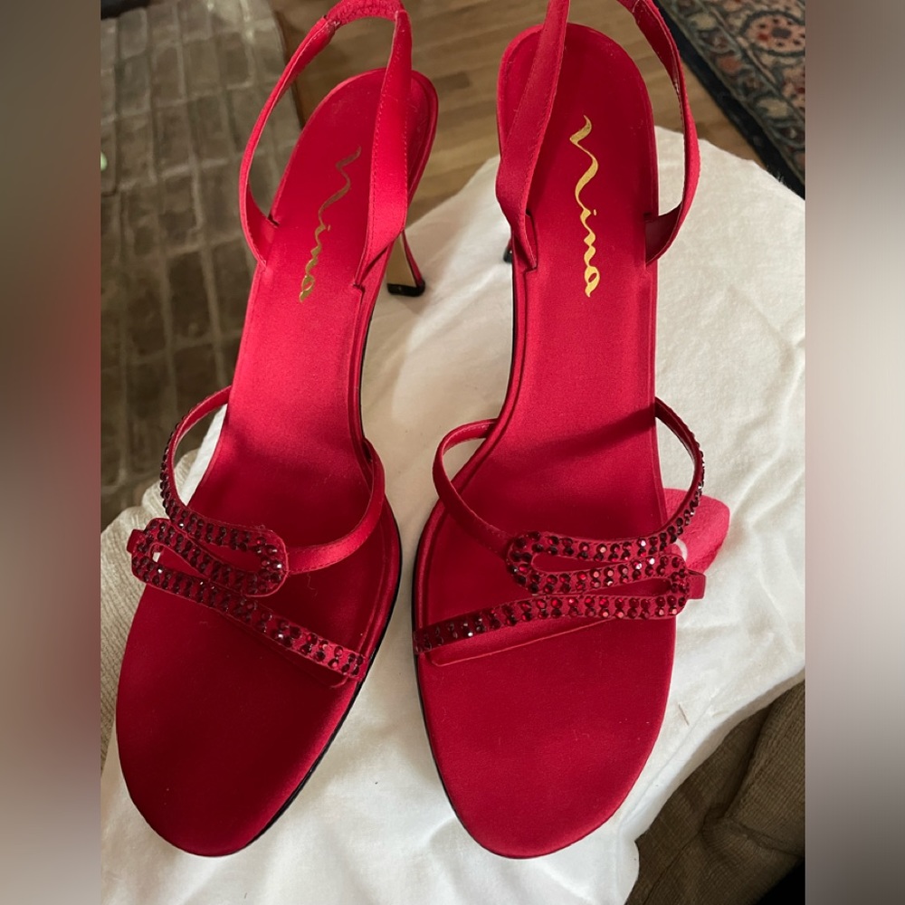 Nina red high heel shoes